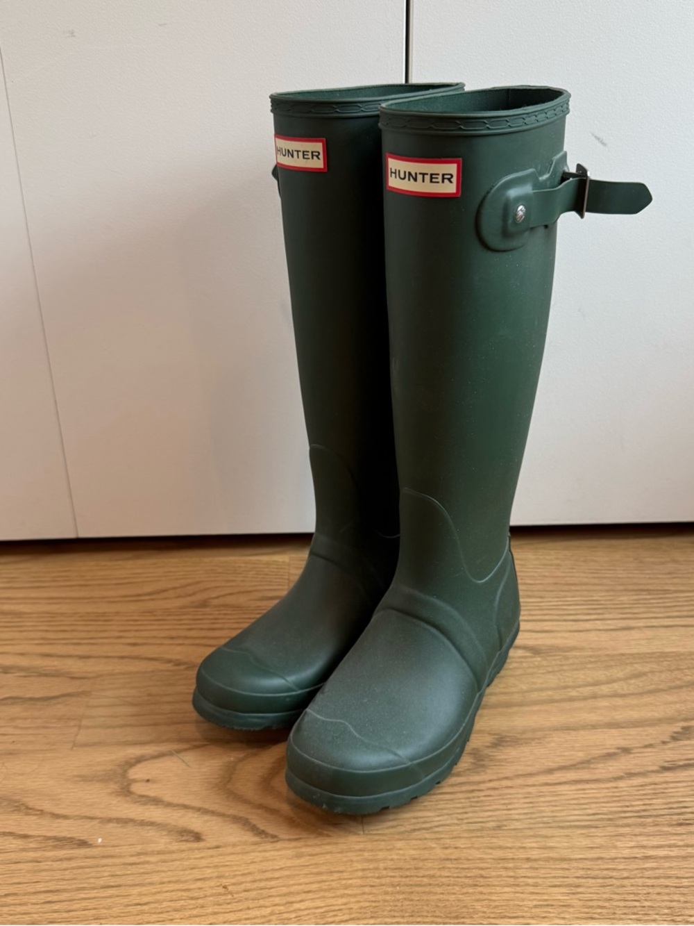 Hunter Matte Forest Green Knee-High Rain Boots